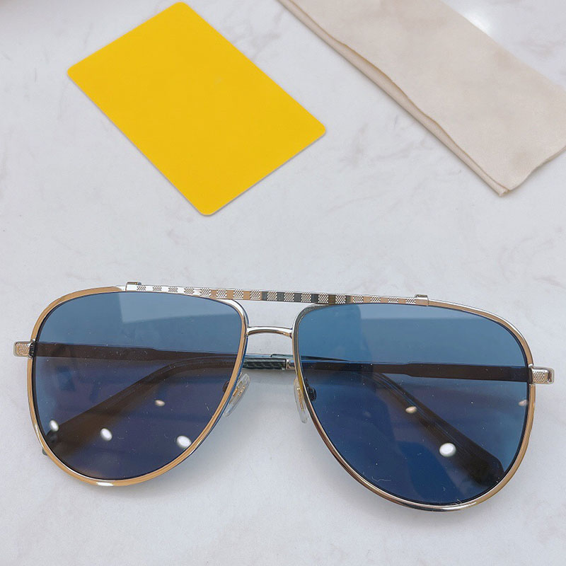 Classic men's full-frame sunglasses driving blue lenses toad glasses 59-15-145 gentleman stylish handsome glasses frame 1416