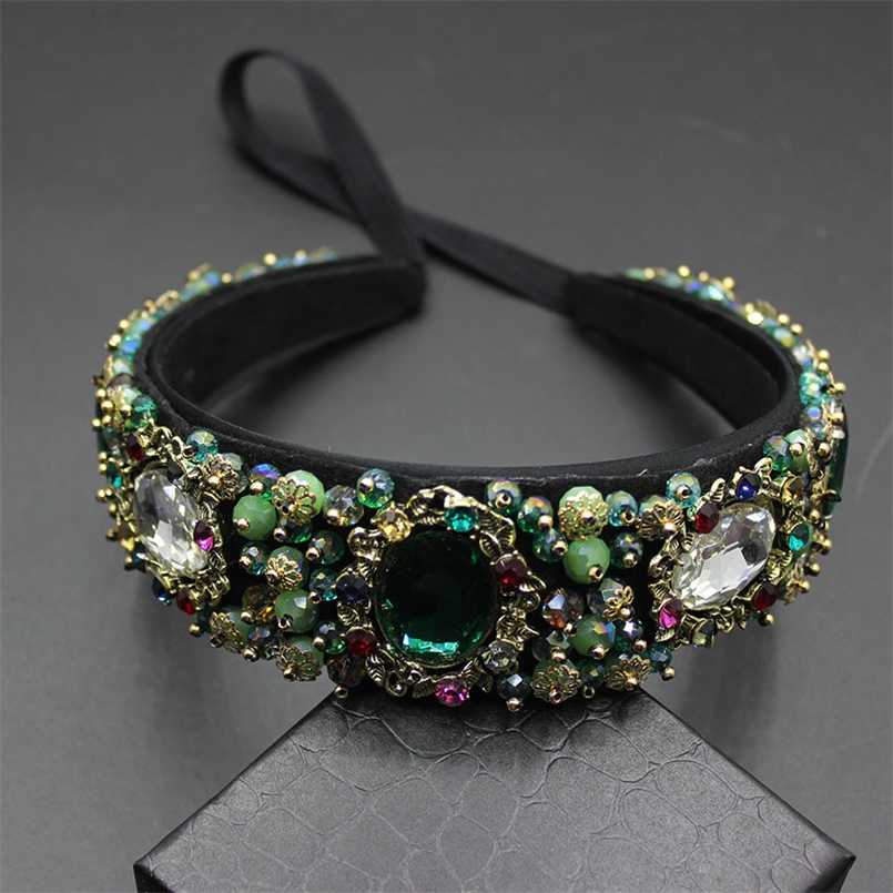 fashion gem beads vintage women flower baroque good quality hairband luxury crystal headband bridal jewelry 609 211019 
fashion gem beads vintage women flower baroque good quality hairband luxury crystal headband bridal jewelry 609 211019