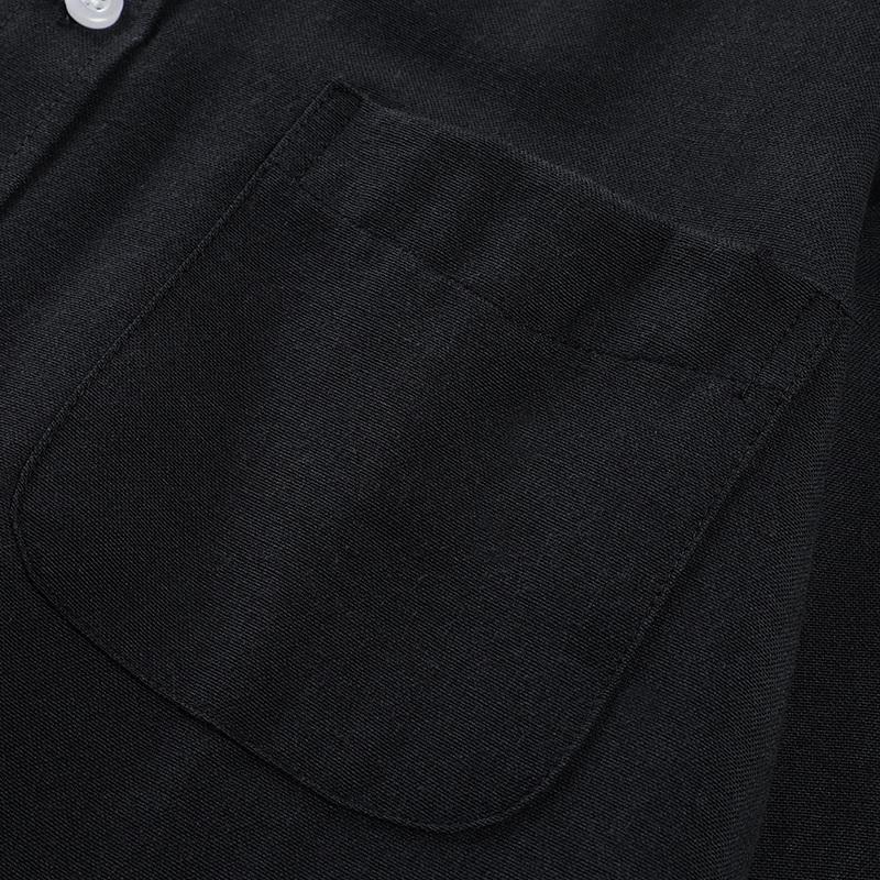 Spring Plain Shirts Men Soft Mens Dress Male Summer Casual Long Sleeve Black White Blue Non-Iron Brand Clothing #S72 Men's