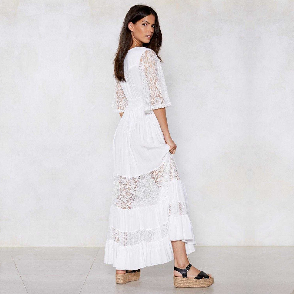 Cotton Beach Cover up Kaftan Sarong Bathing Suit Lace s Pareo Swimsuit Womens Swim Wear Tunic #Q602 210420