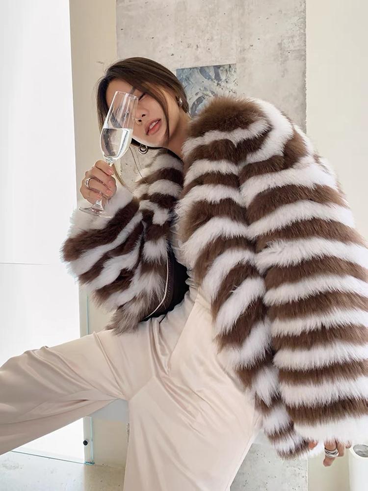 Women's Fur & Faux 2021 Arrival Women Lady Winter Strip Sewed Toghter Color Matching Real Jacket Outerwear Coat Length 65cm, Black
Women's Fur & Faux 2021 Arrival Women Lady Winter Strip Sewed Toghter Color Matching Real Jacket Outerwear Coat Length 65cm, Black