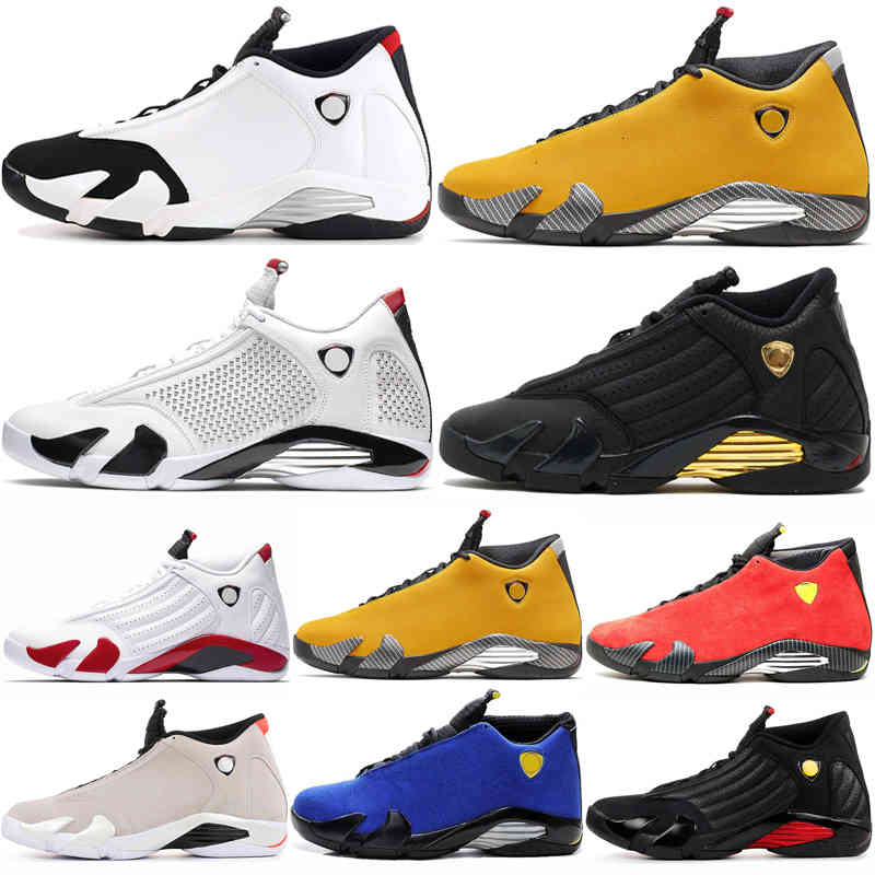 Men Basketball Shoes 14 14s University Gold Red desert sand Black Toe defining moments thunder
Men Basketball Shoes 14 14s University Gold Red desert sand Black Toe defining moments thunder