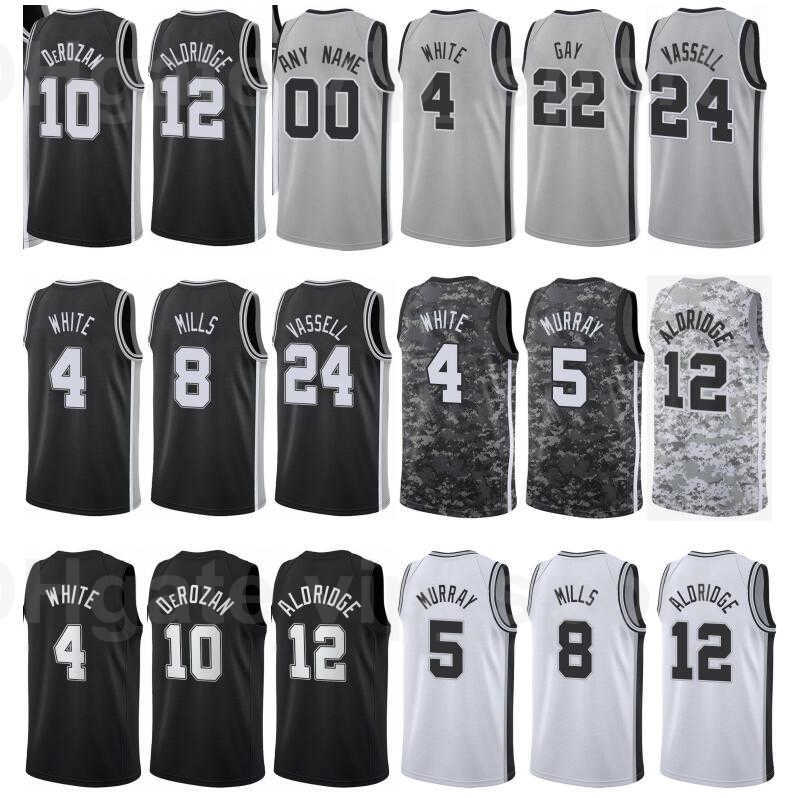 Print Basketball Derrick White Jersey 4 Dejounte Murray 5 DeMar DeRozan 10 LaMarcus Aldridge 12 Lonnie Walker IV 1 Team City Earned Edition
Print Basketball Derrick White Jersey 4 Dejounte Murray 5 DeMar DeRozan 10 LaMarcus Aldridge 12 Lonnie Walker IV 1 Team City Earned Edition