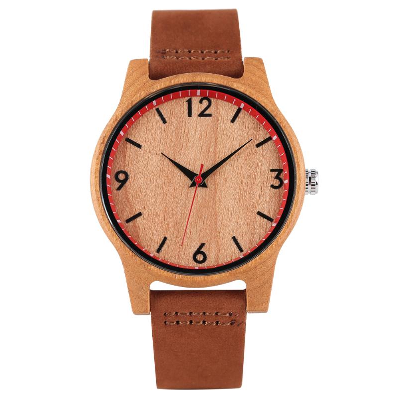 Wristwatches Women's Quartz Wooden Watch Leather Strap Wristwatch Lightweight, Brown
Wristwatches Women's Quartz Wooden Watch Leather Strap Wristwatch Lightweight, Brown