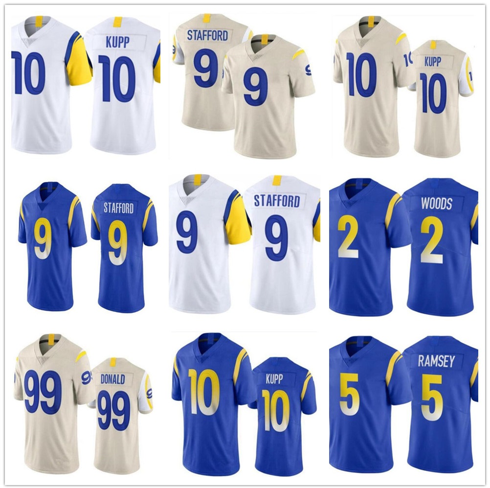 2021 Men football 9 Matthew Stafford 99 Aaron Donald RamsJersey 2 Robert Woods 5 Jalen Ramsey 10 Cooper Kupp Jerseys, As shown in illustration
2021 Men football 9 Matthew Stafford 99 Aaron Donald RamsJersey 2 Robert Woods 5 Jalen Ramsey 10 Cooper Kupp Jerseys, As shown in illustration