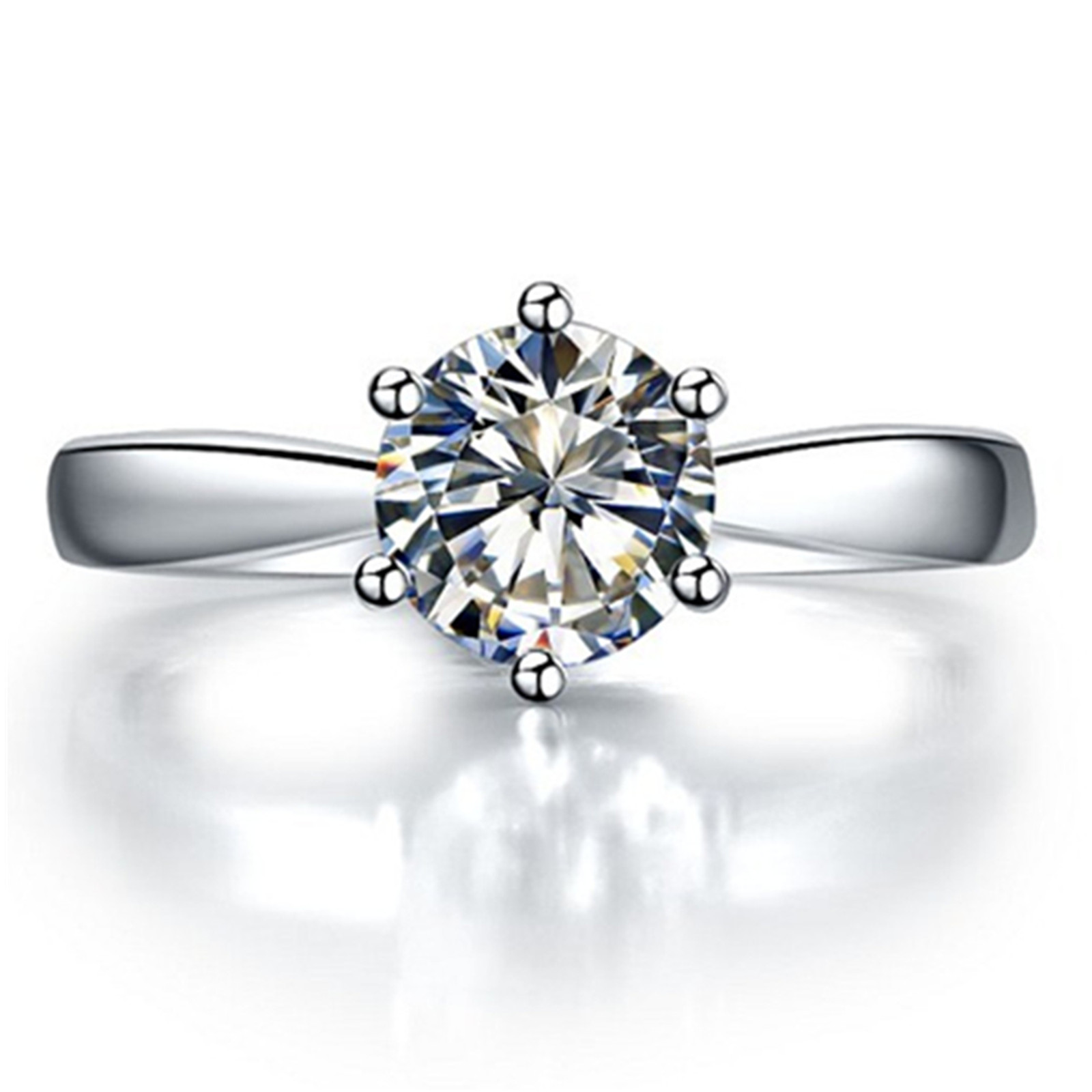 2CT Solitaire Prongs Rings Engagement Sterling Silver Simulated Diamond Ring for Women 18K White Gold Plated Anniversary Gift
2CT Solitaire Prongs Rings Engagement Sterling Silver Simulated Diamond Ring for Women 18K White Gold Plated Anniversary Gift