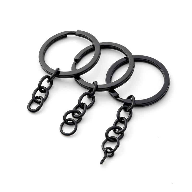 Keychains 100Pcs/Bag Black Key Ring With Four Link Chain DIY Handmade Small Object Doll Pendant Accessories
Keychains 100Pcs/Bag Black Key Ring With Four Link Chain DIY Handmade Small Object Doll Pendant Accessories