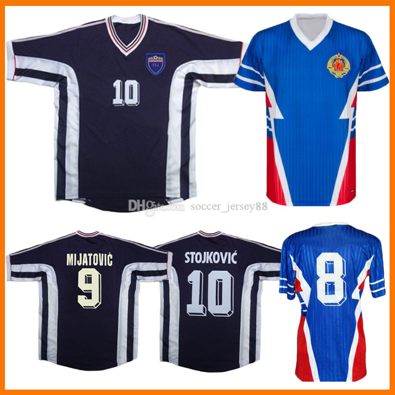 1990 1998 2000 Yugoslavia Soccer Jerseys 98 00 90 home blue away white MILOSEVIC Savicevic Mijatovic STOJKOVIC Classic vintage uniforms kits Football Shirts, 98-00 home
1990 1998 2000 Yugoslavia Soccer Jerseys 98 00 90 home blue away white MILOSEVIC Savicevic Mijatovic STOJKOVIC Classic vintage uniforms kits Football Shirts, 98-00 home