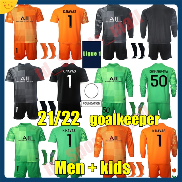 New 2021 adult Men kits Youth boys Germain Long Sleeve Soccer jerseys GK 2022 Goalkeeper 1 Keylor Navas Jersey 50 Gianluigi Donnarumma Kids kit Football Shirt, Gk+champion patch
New 2021 adult Men kits Youth boys Germain Long Sleeve Soccer jerseys GK 2022 Goalkeeper 1 Keylor Navas Jersey 50 Gianluigi Donnarumma Kids kit Football Shirt, Gk+champion patch