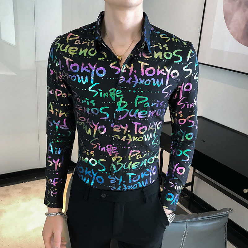Autumn Men Shirts Letter Printed Long Sleeve Slim Fit Dress Shirt Camisa Masculina Streetwear Casual Social Party Blouse 210527, Mixed
Autumn Men Shirts Letter Printed Long Sleeve Slim Fit Dress Shirt Camisa Masculina Streetwear Casual Social Party Blouse 210527, Mixed