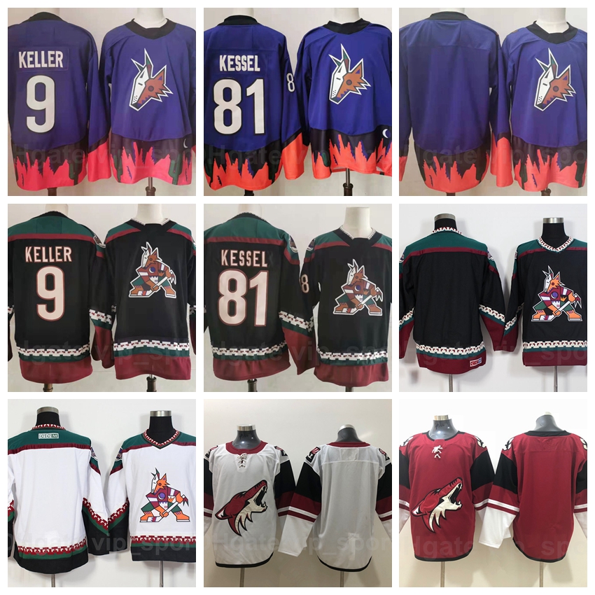 Reverse Retro Arizona Coyotes 81 Phil Kessel Jersey Men 9 Clayton Keller Blank Ice Hockey Home Black Purple White Red Away All Stitched For, Black;red
Reverse Retro Arizona Coyotes 81 Phil Kessel Jersey Men 9 Clayton Keller Blank Ice Hockey Home Black Purple White Red Away All Stitched For, Black;red
