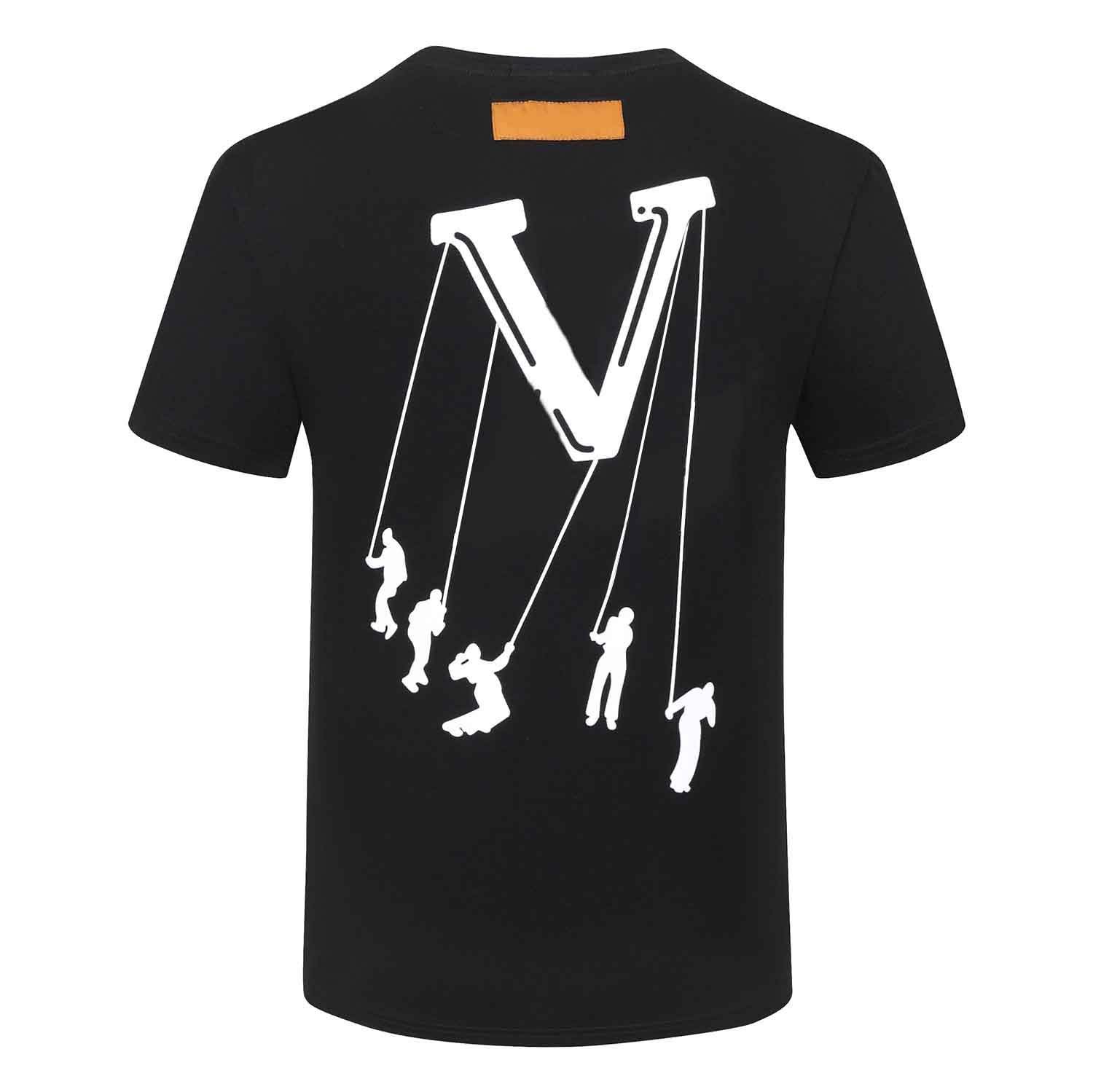 2023 Men's Clothing T Shirt Short sleeve Tees Polos Mens T-Shirts Summer simple icon letter high quality cotton Casual solid color T-shirt Men Fashion TopLarge size M-6XL