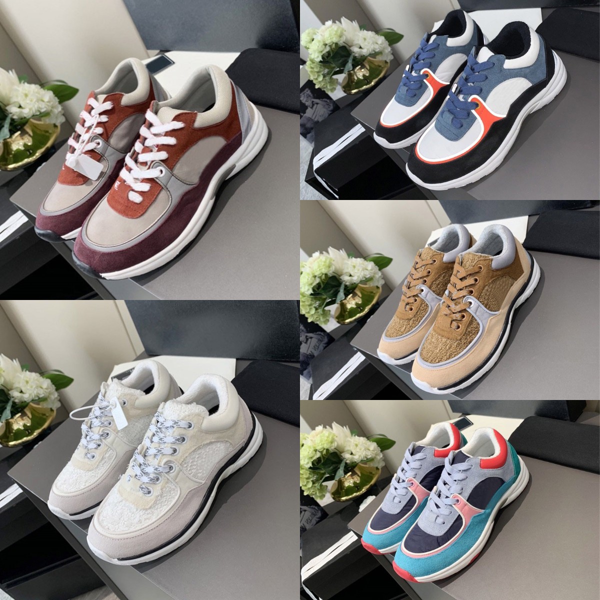 2022 Designers Calfskin Casual Shoes Fashion All-match Stylist Shoees Suede Leather Trainers Patchwork Leisure Shoes Platform Lace-up Print Sneaker
2022 Designers Calfskin Casual Shoes Fashion All-match Stylist Shoees Suede Leather Trainers Patchwork Leisure Shoes Platform Lace-up Print Sneaker