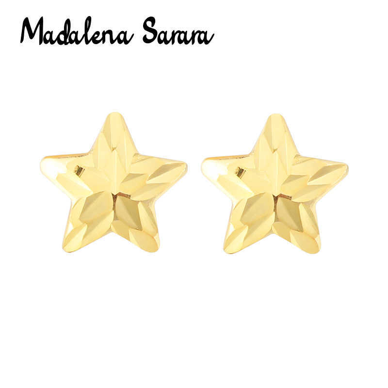 MADALENA SARARA Pure 18k Gold Women Earrings Simple Star Modelling AU750 Stud Earrings Dual Layers 210609
MADALENA SARARA Pure 18k Gold Women Earrings Simple Star Modelling AU750 Stud Earrings Dual Layers 210609