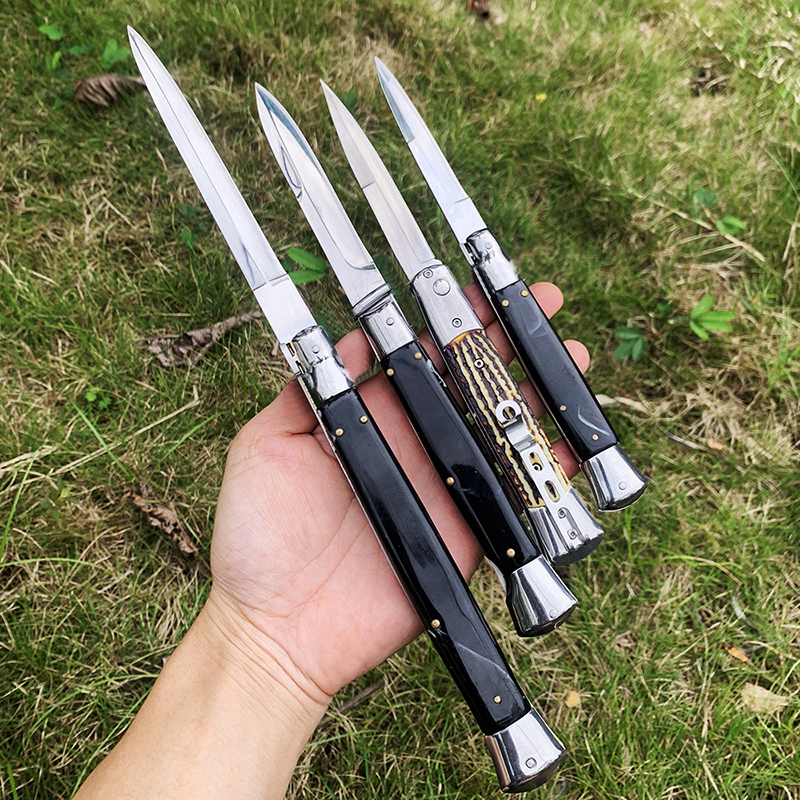 High quality SAMSEND 9 inch black double automatic knife 440 stainless steel blade EDC Styles Varied Tactical folding pocket knives camping
High quality SAMSEND 9 inch black double automatic knife 440 stainless steel blade EDC Styles Varied Tactical folding pocket knives camping