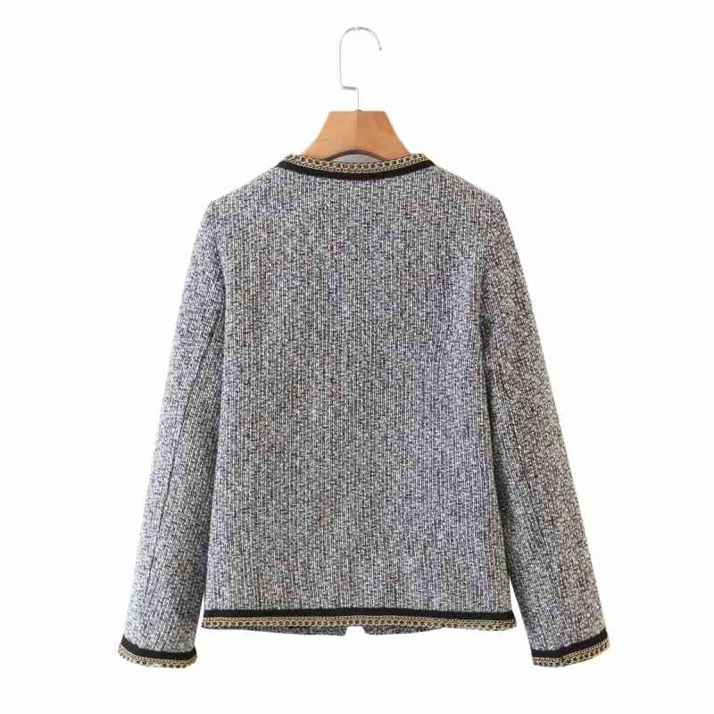 vintage women elegant patchwork jackets autumn fashion ladies knitted coats casual female chic girls outfits 210430