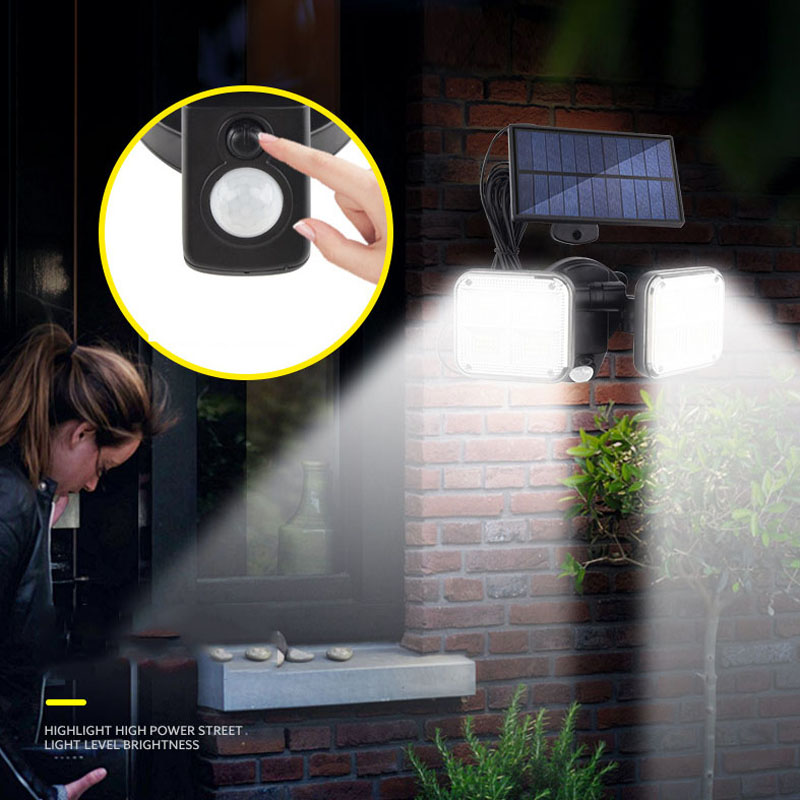 LED Solar Lamp Outdoor Waterproof Wall Lights Spotlights Motion Sensor Street Lamp for Garden Yard