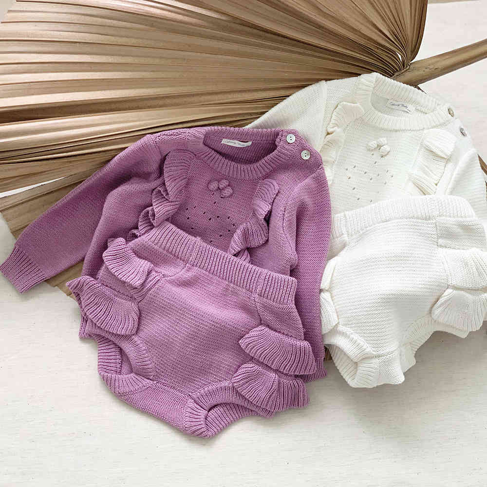 Cutemily Baby Girl's Hollow Sweater Set Wool Knitted Ruffle Butt Shorts Ball, Pink-purple
Cutemily Baby Girl's Hollow Sweater Set Wool Knitted Ruffle Butt Shorts Ball, Pink-purple