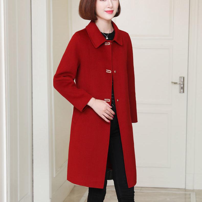 Women' Wool & Blends Women 2021 Autumn Winter Cashmere Long Coat Female Elegant Turn Down Collar Coats Ladies Warm Overcoat Casaco Feminino, Red
Women' Wool & Blends Women 2021 Autumn Winter Cashmere Long Coat Female Elegant Turn Down Collar Coats Ladies Warm Overcoat Casaco Feminino, Red