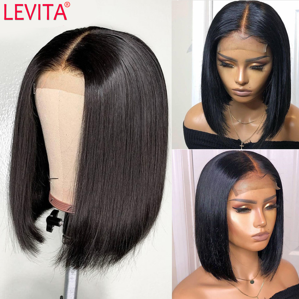 LEVITA Wholesale Straight Lace Front Wig Brazilian Short Bob Wig Lace Front Human Hair Wigs for Black Women 4x4 Lace Closure Wig, Natural color
LEVITA Wholesale Straight Lace Front Wig Brazilian Short Bob Wig Lace Front Human Hair Wigs for Black Women 4x4 Lace Closure Wig, Natural color