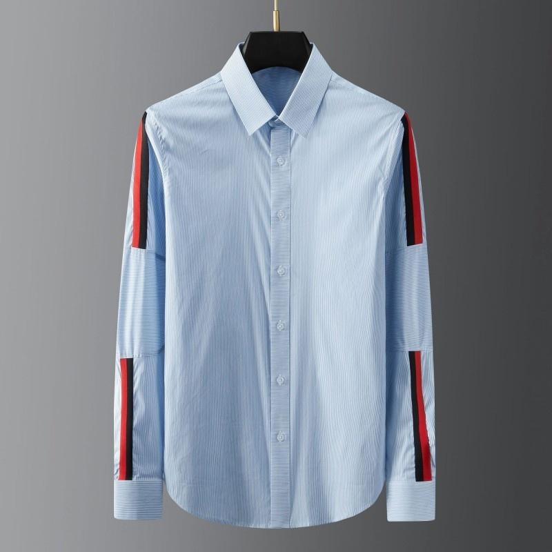 Men's Casual Shirts White Blue Striped Print Shirt Men Lapel Single-Breasted Long-Sleeve Spliced Tops Slim Fit Cotton Four Seasons Business, Blue white striped
Men's Casual Shirts White Blue Striped Print Shirt Men Lapel Single-Breasted Long-Sleeve Spliced Tops Slim Fit Cotton Four Seasons Business, Blue white striped