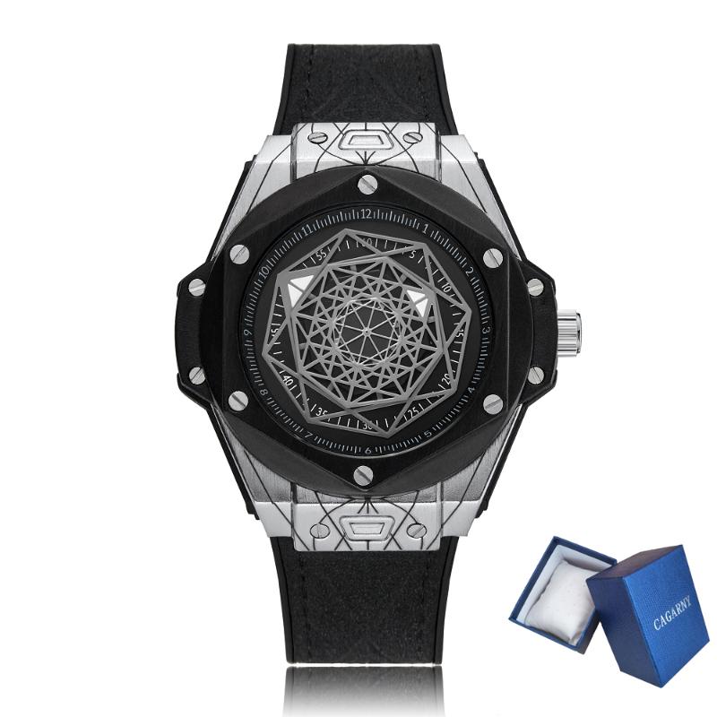 Cagarny Men Quartz Wrist Watch Leather Rubber Strap Creative Men's Wristwatch Waterproof Male Clock Top Luxury Relogio Round Wristwatches, Slivery;brown
Cagarny Men Quartz Wrist Watch Leather Rubber Strap Creative Men's Wristwatch Waterproof Male Clock Top Luxury Relogio Round Wristwatches, Slivery;brown
