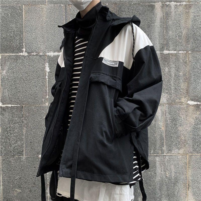 Men's Jackets 2021 Zipper Hooded Cargo Jacket Fall Spring Korean Contrast Stitching Tactical Coat Men Women Casual Windproof Lovers Streetwe, Black
Men's Jackets 2021 Zipper Hooded Cargo Jacket Fall Spring Korean Contrast Stitching Tactical Coat Men Women Casual Windproof Lovers Streetwe, Black