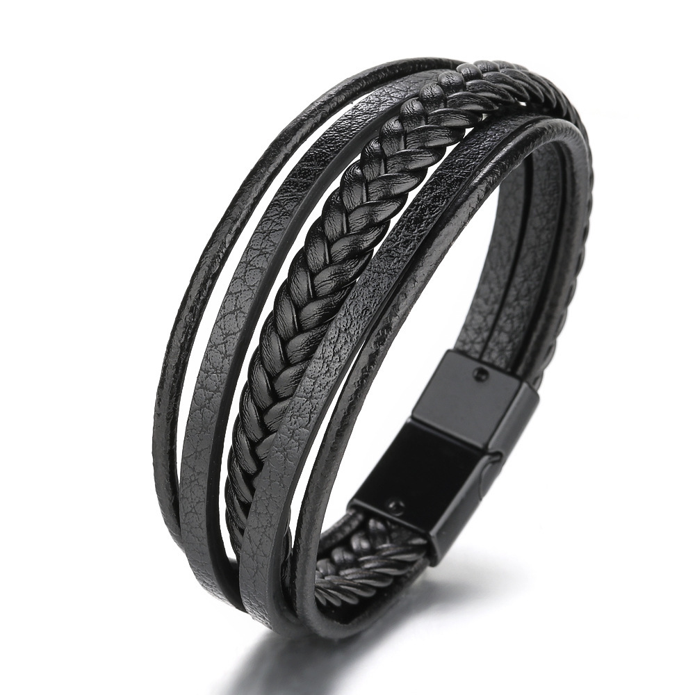 Charm Homme Cuir Véritable Multi Tissé Réglable Noir Ou Marron Bracelet Pour Les Hommes
Charm Homme Cuir Véritable Multi Tissé Réglable Noir Ou Marron Bracelet Pour Les Hommes