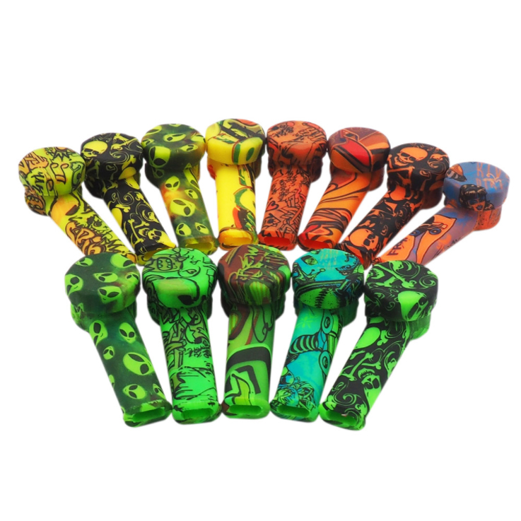 Newest ECO Colorful Silicone Hookah Smoking Pipes Tobacco Rubber Smok Accessories Cigarette Holder Portable Cartoon Printed Pipe Tube with lid
Newest ECO Colorful Silicone Hookah Smoking Pipes Tobacco Rubber Smok Accessories Cigarette Holder Portable Cartoon Printed Pipe Tube with lid