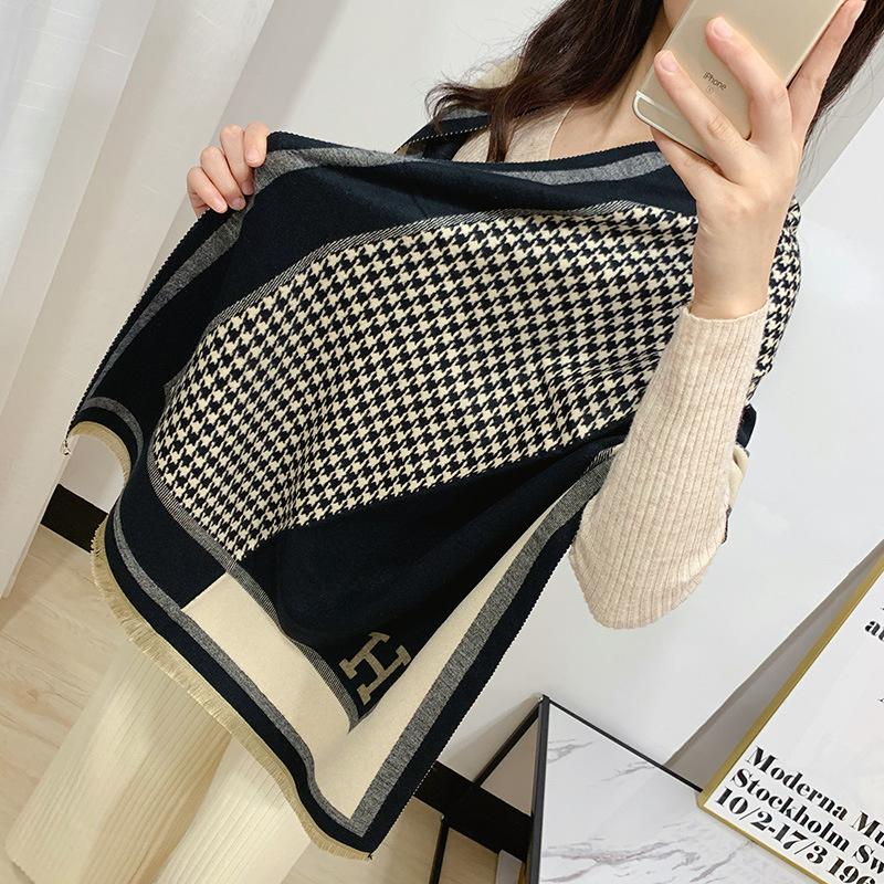 Blankets Houndstooth Plaid H Cashmere Luxury Shawl Blanket Large Scarf Winter Warm Thicken Lengthen Women Multifunctional Throw
Blankets Houndstooth Plaid H Cashmere Luxury Shawl Blanket Large Scarf Winter Warm Thicken Lengthen Women Multifunctional Throw
