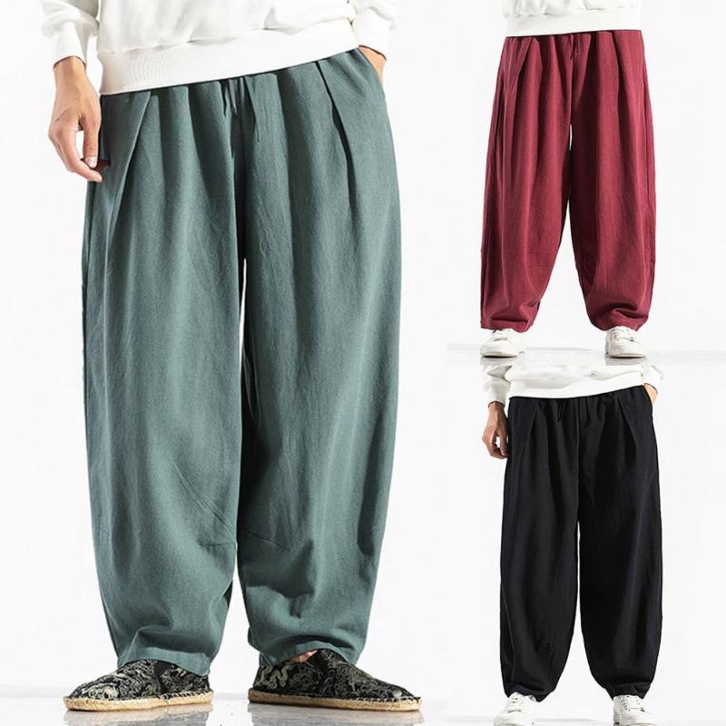 Men's Pants Harem Solid Color All Match Skin-friendly Drawstring Men Mid Rise Pockets Breathable To Wear For Daily, Black
Men's Pants Harem Solid Color All Match Skin-friendly Drawstring Men Mid Rise Pockets Breathable To Wear For Daily, Black