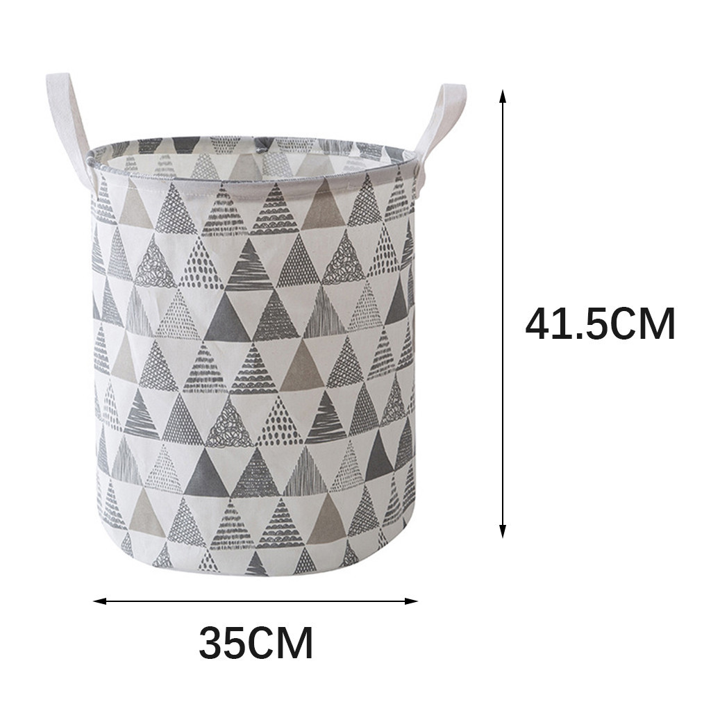 Folding round storage bin in the laundry basket of the large waterproof basket equipped with fists