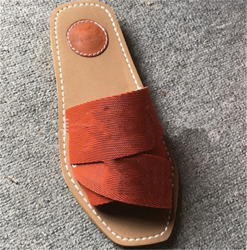2P20 spring and summer canvas flat slippers ladies sandals square toe cross strap printed size 35-42, Black
