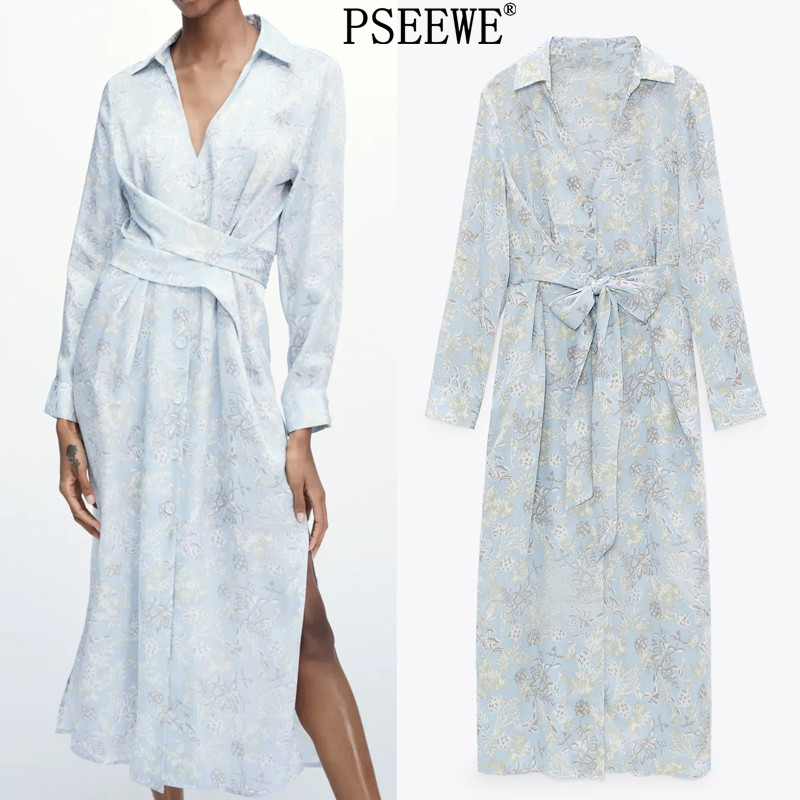 pseewe spring za floral print woman long shirt dress 2021 fashion knot long sleeve elegant dresses for women chic vintage dress, Black;gray
pseewe spring za floral print woman long shirt dress 2021 fashion knot long sleeve elegant dresses for women chic vintage dress, Black;gray