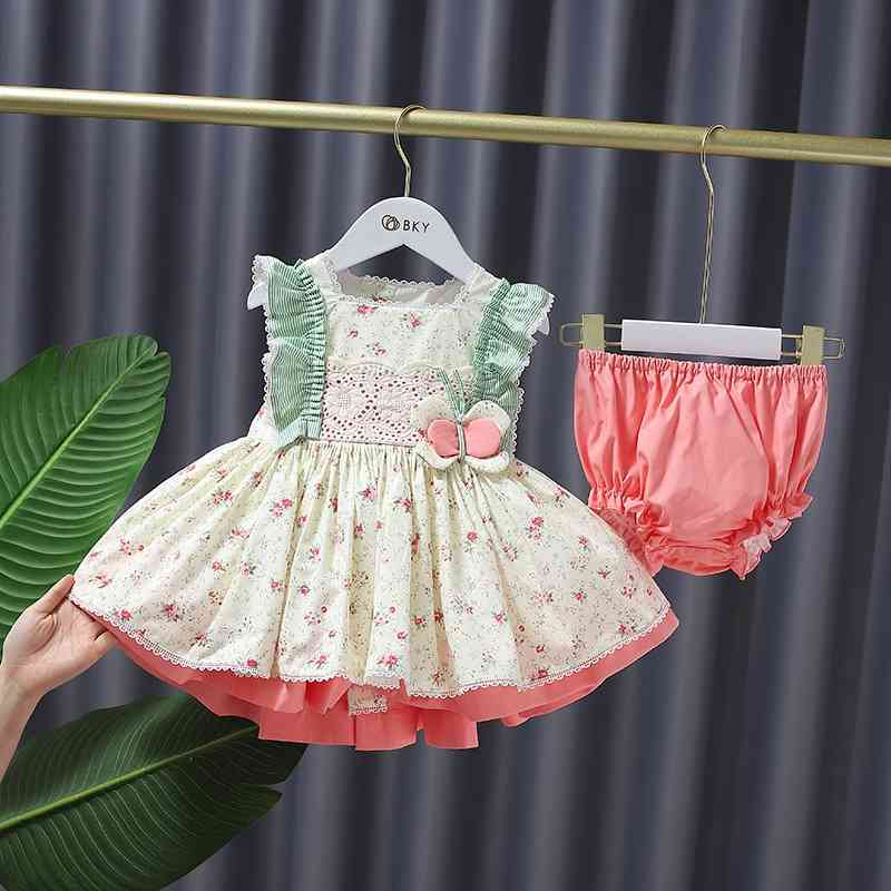 2Pcs Spanish Baby Girl Floral Dress Children Lolita Dresses Infant Christening Ball Gowns Little Girls Spain Bow Vestidos 210615, Yellow
2Pcs Spanish Baby Girl Floral Dress Children Lolita Dresses Infant Christening Ball Gowns Little Girls Spain Bow Vestidos 210615, Yellow
