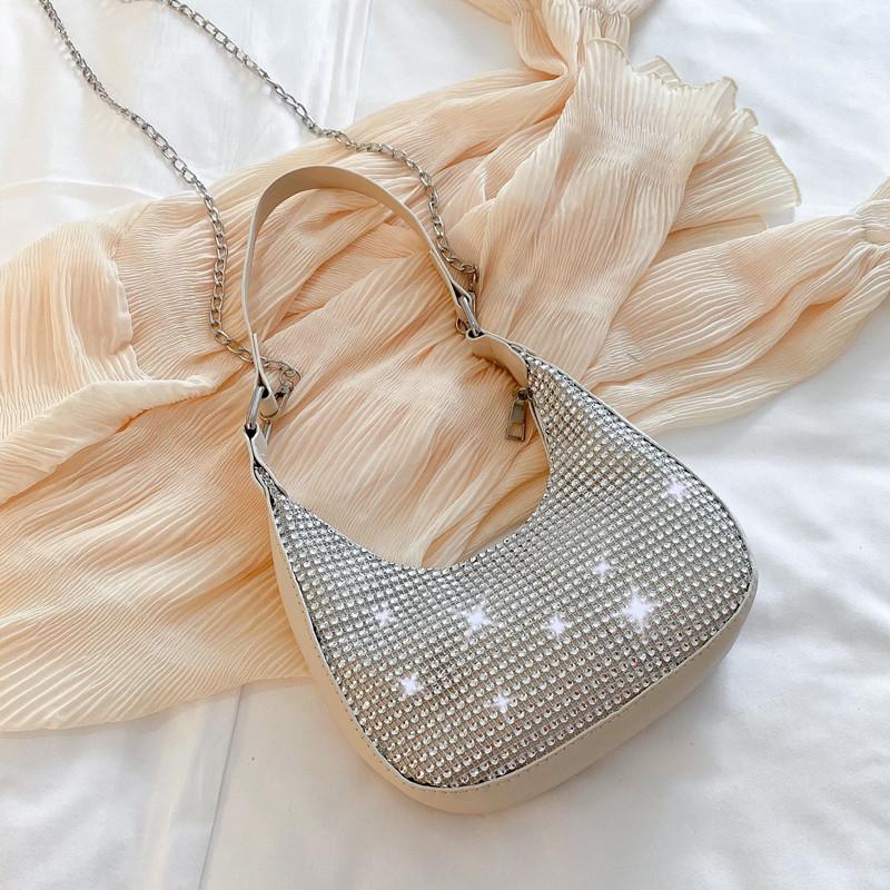 Shoulder Bags 2021 Summer Fashion Luxury Full Rhinestone Underarm Bag Women's Chain Pu Purses Handbags Crystal Evening, Black
Shoulder Bags 2021 Summer Fashion Luxury Full Rhinestone Underarm Bag Women's Chain Pu Purses Handbags Crystal Evening, Black
