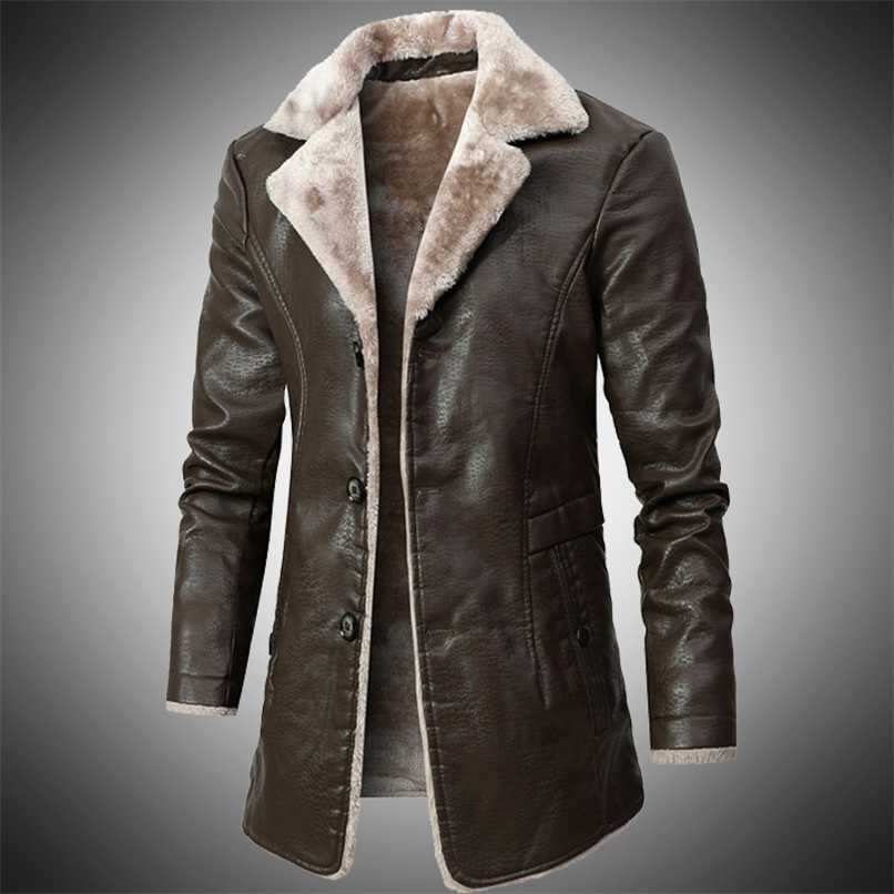 Winter Mens Leather Jacket Bussiness Thick Warm Long Style Male Fur Lined Turn Down Collar Casual PU Coats Outwear Plus Size 4XL 211111, Kh80818coffee
Winter Mens Leather Jacket Bussiness Thick Warm Long Style Male Fur Lined Turn Down Collar Casual PU Coats Outwear Plus Size 4XL 211111, Kh80818coffee
