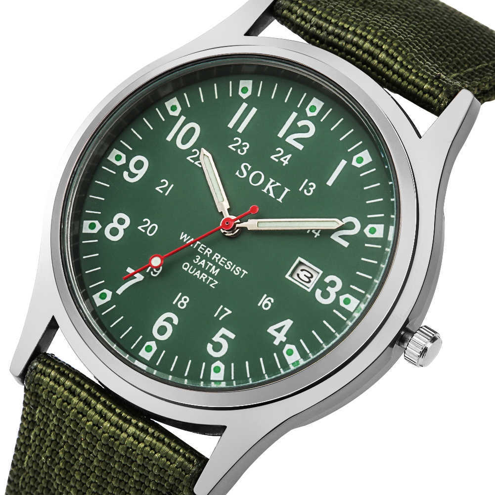 Fashion Luminous Men's Watch Luxury SOKI Sports Calendar Date Male Nylon Band Quartz Wristwatches Modern Gift Relogio Masculino H1012
Fashion Luminous Men's Watch Luxury SOKI Sports Calendar Date Male Nylon Band Quartz Wristwatches Modern Gift Relogio Masculino H1012