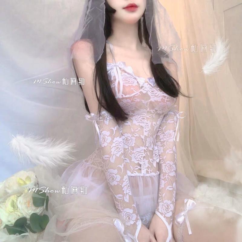 Bras Sets Sexy Cosplay Lingerie Bride Wedding Dress Lace Sleepwear Erotic Uniform For Women Temptation Role Play Costumes Night, White
Bras Sets Sexy Cosplay Lingerie Bride Wedding Dress Lace Sleepwear Erotic Uniform For Women Temptation Role Play Costumes Night, White