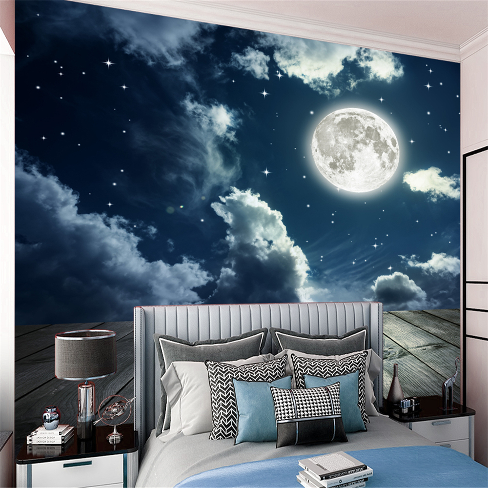 Romantic 3d Landscape wallpapers Beautiful Space Planet Mural Living Room Bedroom Home Painting Wallpapers
