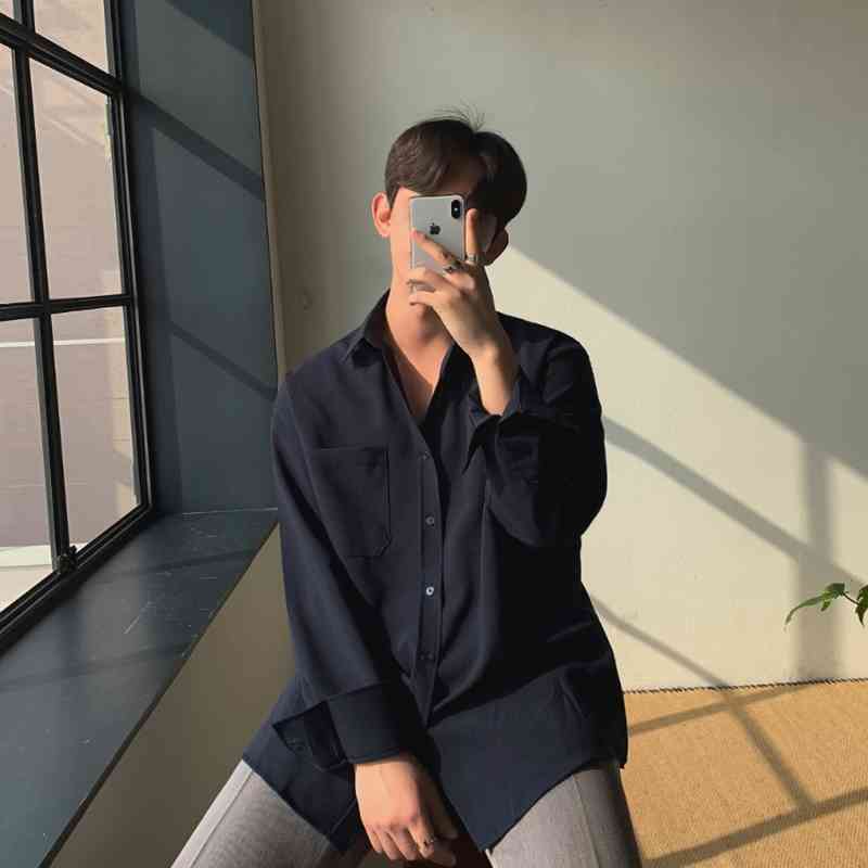 IEFB /men's wear Spring long-sleeved shirt Korean style trendy handsome vintage fashion shirt loose tops for male Y3451 210524