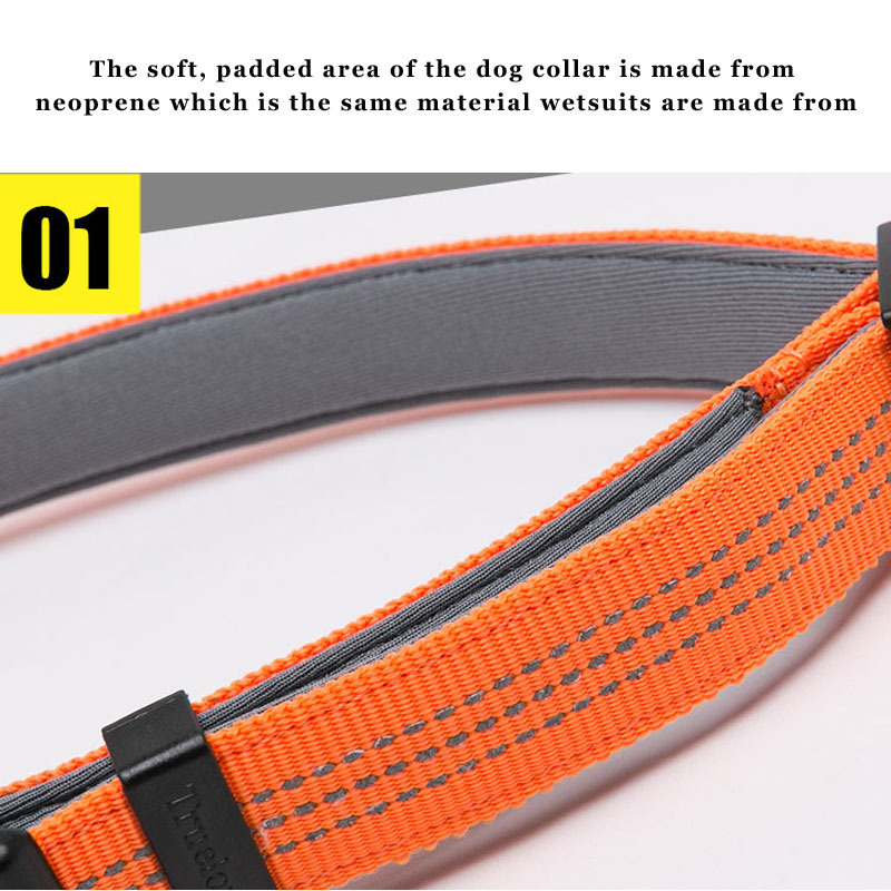 Truelove Padded Dog Collars For Big Small Dogs Nylon adjustable Reflective Soft Quick Release Dog Necklace For Pets Dropshipping
