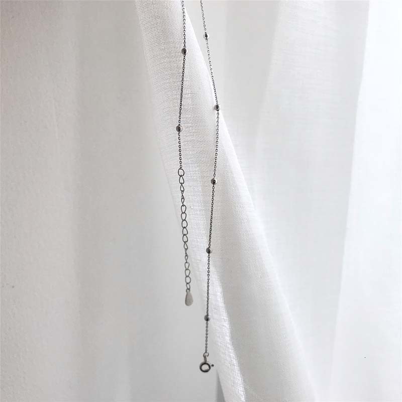 Fashion Jewelry Bohemia Bead Necklace 925 Sterling Silver Chokers Necklaces for Women Classic Clavicle Chain Wyk-02