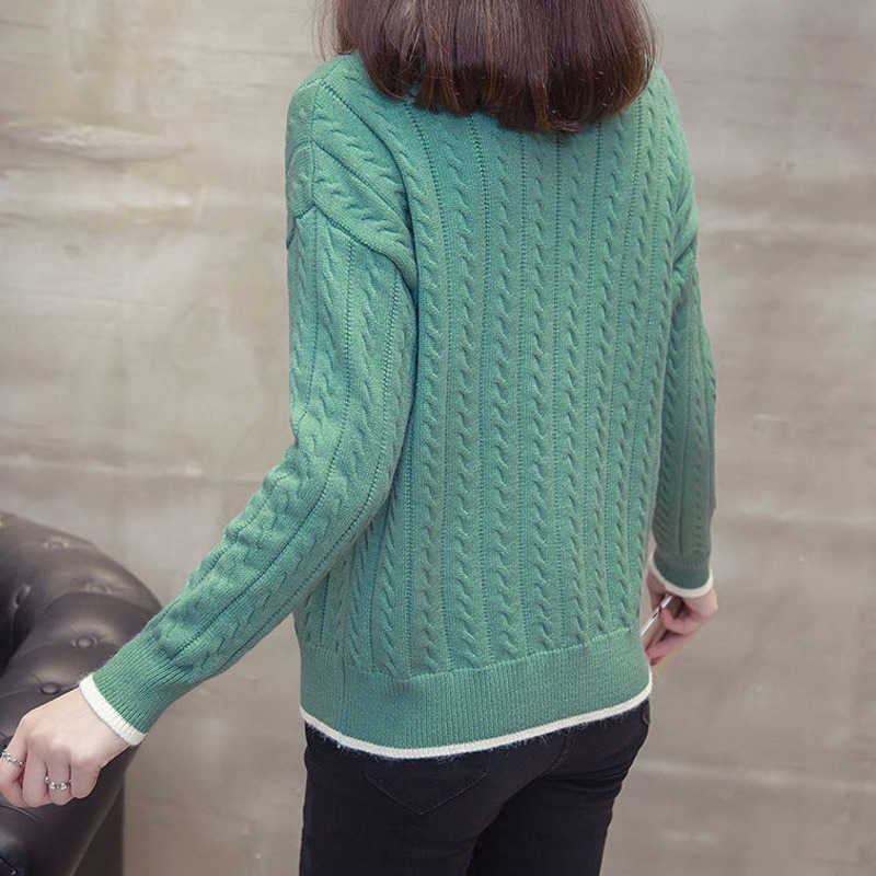 PEONFLY Knitted Cardigan Women Autumn Long Sleeve V Neck Women's Sweater Cardigan Female Open Stitch Pull Femme Blue 210918