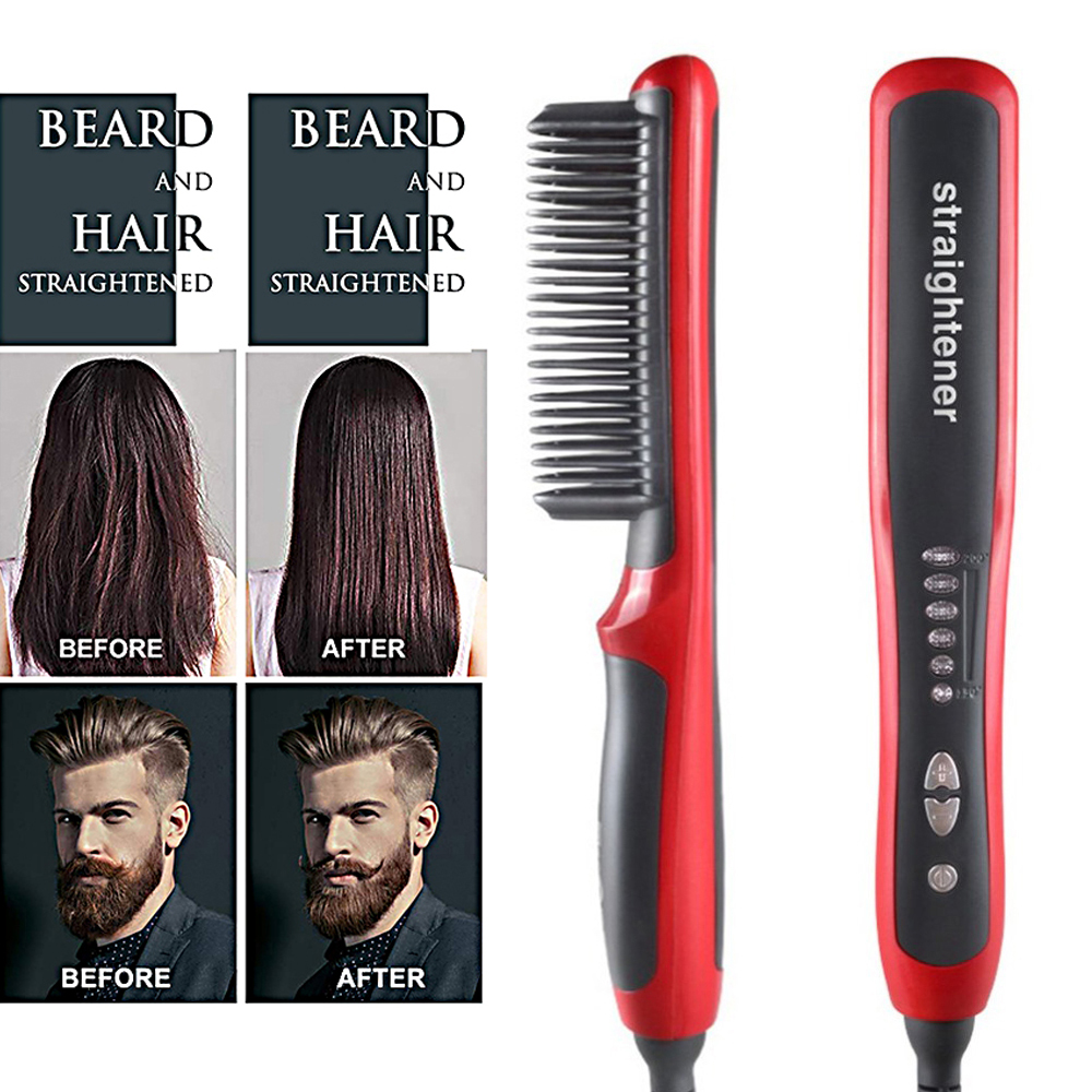 Hair Comb Brush Beard Straightener Anti-Scald Hair Straightening Comb Curling Iron Quick Beard Hair Styler For Men
Hair Comb Brush Beard Straightener Anti-Scald Hair Straightening Comb Curling Iron Quick Beard Hair Styler For Men