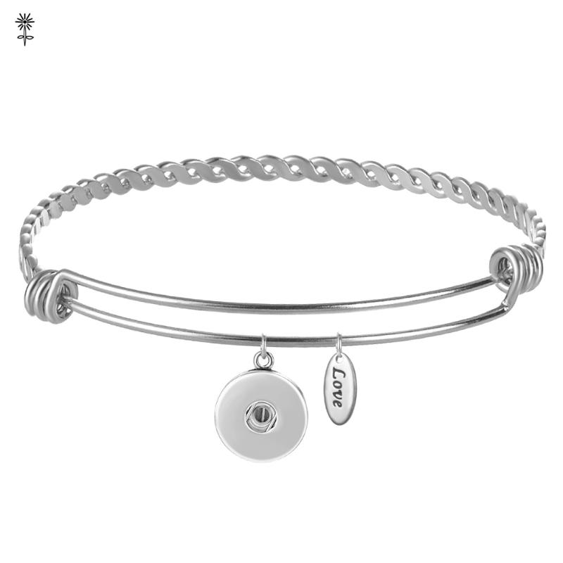 Charm Bracelets 12mm,18mm Snap Button Ginger Jewerly Expandable Wire Bracelet Stainless Steel, Bangle For Women, Golden;silver
Charm Bracelets 12mm,18mm Snap Button Ginger Jewerly Expandable Wire Bracelet Stainless Steel, Bangle For Women, Golden;silver