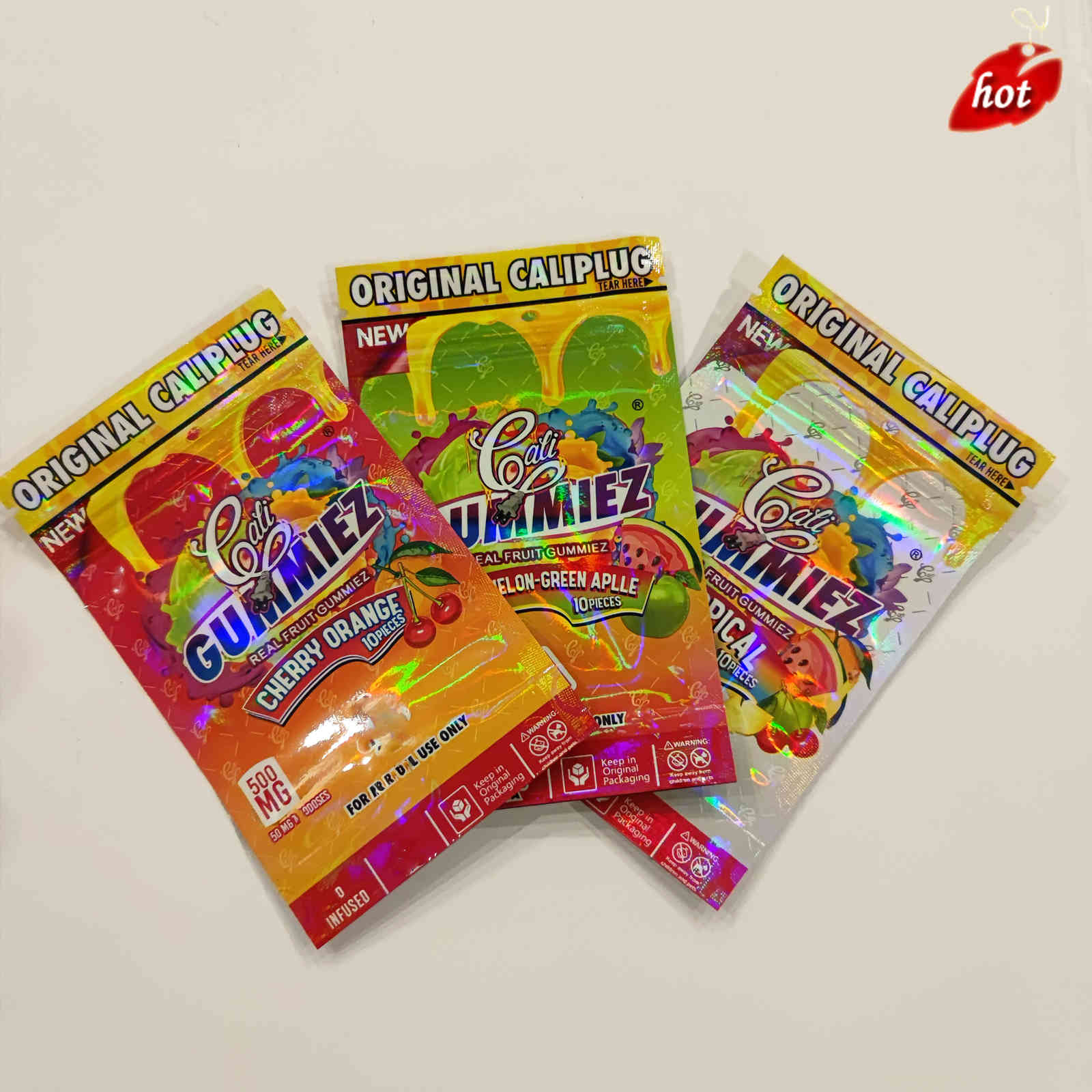 CALI gummiez real fruit cherry orange packing bag original caliplug 500mg watermelon green apple resealable edible candy gummy mylar edibles package bags B19J
CALI gummiez real fruit cherry orange packing bag original caliplug 500mg watermelon green apple resealable edible candy gummy mylar edibles package bags B19J