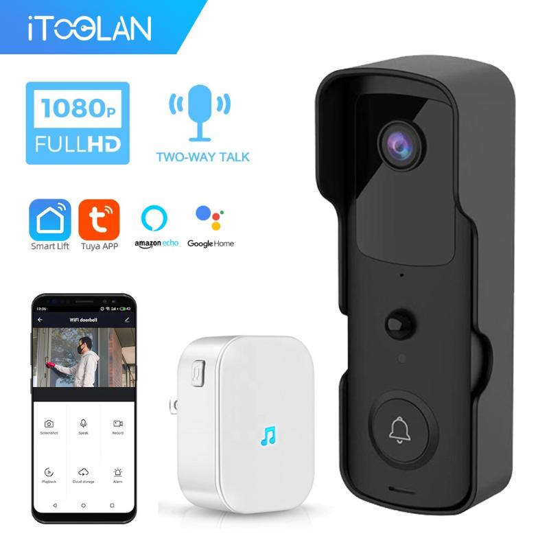 Tuya WIFI Doorbell Smart Home Wireless With Video Intercom Security Outdoor Door Camera 1080P House Chime Doorbells
Tuya WIFI Doorbell Smart Home Wireless With Video Intercom Security Outdoor Door Camera 1080P House Chime Doorbells