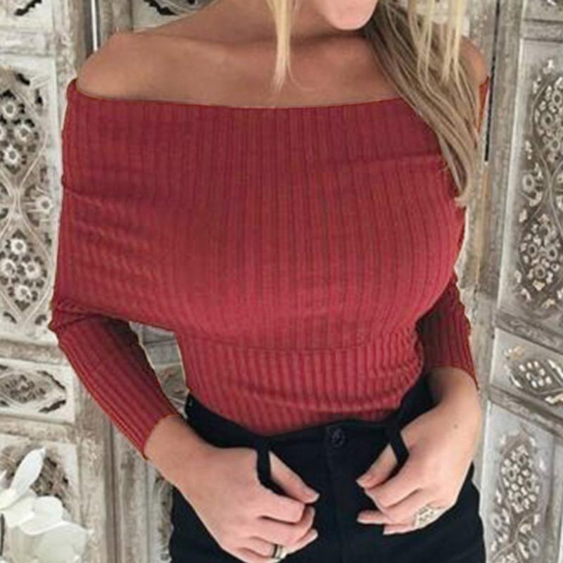 Women' Blouses & Shirts Fashion Knitting Blouse Casual Winter Off Shoulder Ladies Slim Fit Sweater Tops Female Women Long Sleeve Shirt Blus, Black
Women' Blouses & Shirts Fashion Knitting Blouse Casual Winter Off Shoulder Ladies Slim Fit Sweater Tops Female Women Long Sleeve Shirt Blus, Black