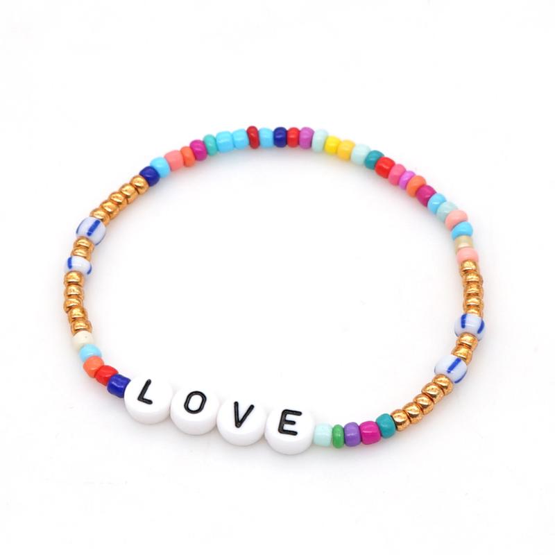 Beaded, Strands Bohemian Bracelet For Women Boho LOVE Letter Bracelets Girl Gift Rainbow Kandy Jewelry Multicolor Beads Pulsera
Beaded, Strands Bohemian Bracelet For Women Boho LOVE Letter Bracelets Girl Gift Rainbow Kandy Jewelry Multicolor Beads Pulsera